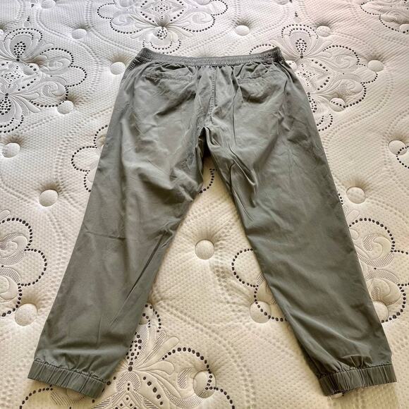 J. Crew Cuffs Pants Mens Size XL Gray Twill Drawstring Garment-Dyed Elastic - Picture 10 of 11